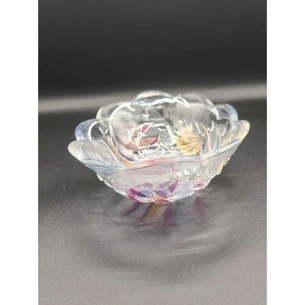 Mikasa Savoir‎ Vivre Largo Tropical Fish Oval Bowl Frosted Multicolor Scalloped